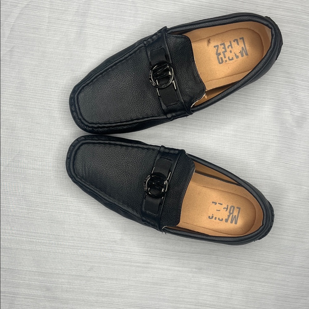 MRCC Black Leather Big Boy Slip-On Loafers